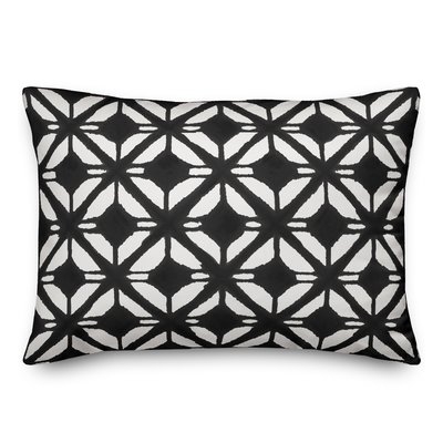 Kernan Diamond Lumbar Pillow, Black/White - Image 0