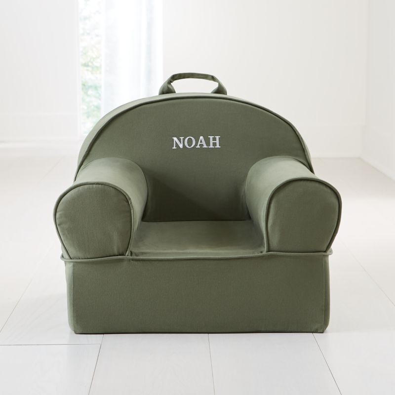 Large Dark Green Kids Lounge Nod Chair - Image 2