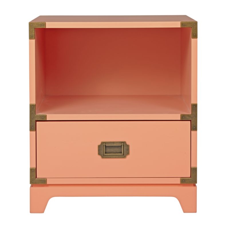 Kids Campaign Nightstand (Coral) - Image 6