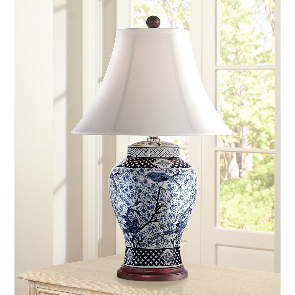 Shonna Blue and White Porcelain Jar Table Lamp - Style # 8J346 - Image 0