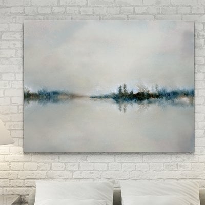 'Calm Morning' Watercolor Painting Print on Wrapped Canvas - Image 1