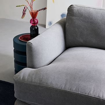 Haven Sectional Set 02: Right Arm Sofa, Left Arm Terminal Chaise, Poly, Heathered Tweed, Marine - Image 5