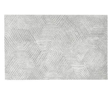 Maze Rug, 8x10', Grey - Image 0