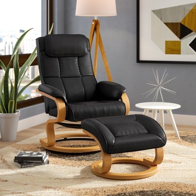 Medford Manual Swivel Recliner with Ottoman - Image 0