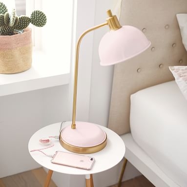 Kennedy Task Lamp with USB, CFL, Blush - Image 5