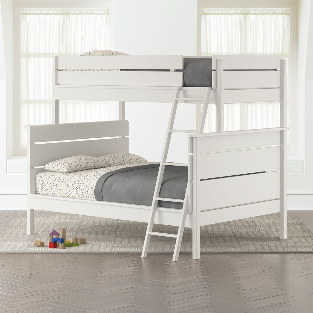 Wrightwood White Twin-Over-Full Bunk Bed - Image 0