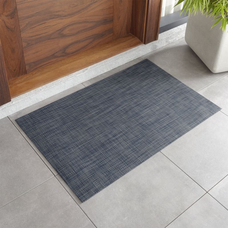 Chilewich ® Basketweave Denim Woven Indoor/Outdoor Floormat 23"x36" - Image 1