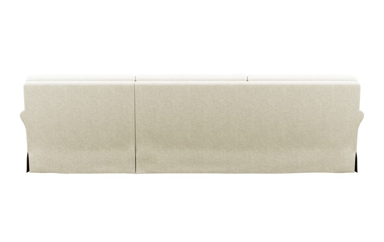 Maxwell Slipcovered Right Sectional with White Vanilla Fabric and Oiled Walnut with Brass Cap legs - Image 3