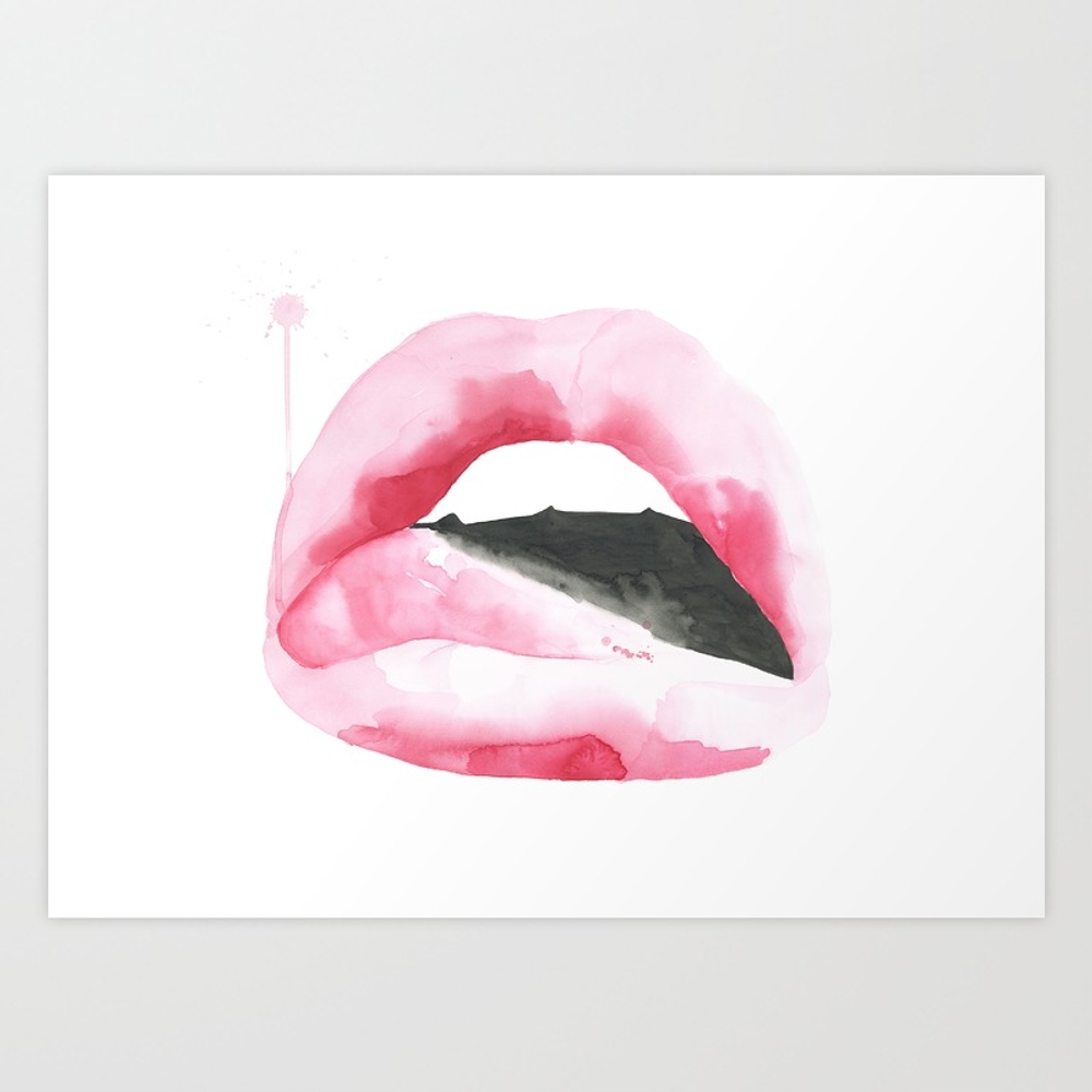 Sophie Lips Art Print - Medium by Theaestate - Image 0