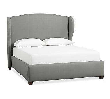 Raleigh Wingback Bed, King, Performance Everydaysuede(TM)Metal Gray - Image 0
