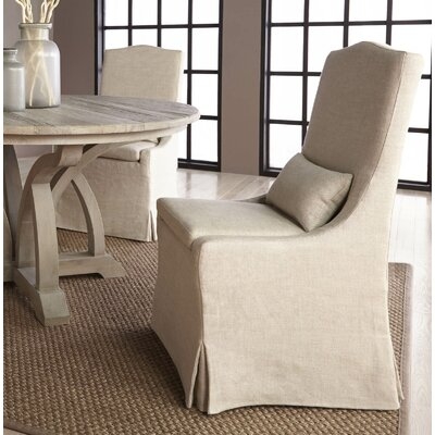 Benny Linen Parsons Chair in Biscuit (Set of 2) - Image 0