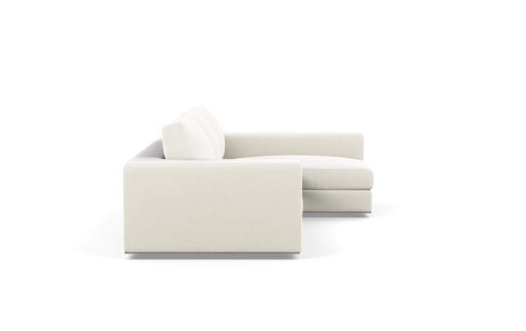 Walters Right Sectional with White Ivory Fabric and extended chaise - Image 2