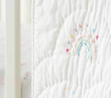 Piper Rainbow Toddler Quilt, Toddler, White Multi - Image 2