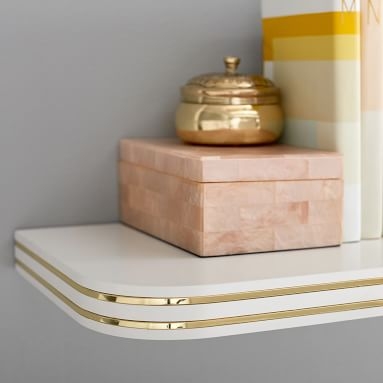 Gold Inlay Shelf, White/Gold - Image 2