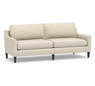 Beverly Upholstered Grand Sofa 90", Polyester Wrapped Cushions, Performance Brushed Basketweave Ivory - Image 0