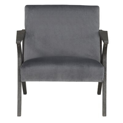Accent Chair, Gray Velvet - Image 0