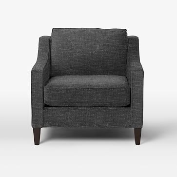 Paidge Chair, Down Blend, Heathered Tweed, Charcoal, Taper Chocolate - Image 2