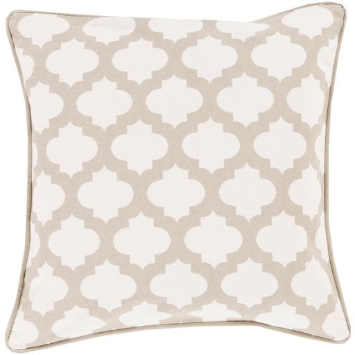 Morrocan Printed Lattice Throw Pillow, 18" x 18", pillow cover only - Image 1