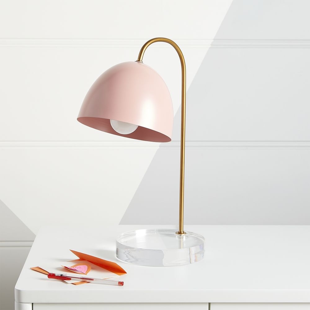Glam Pink and Gold Kids Table Lamp - Image 1