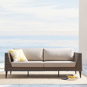 Marina Outdoor Sofa, Weathered Cafe - Image 1