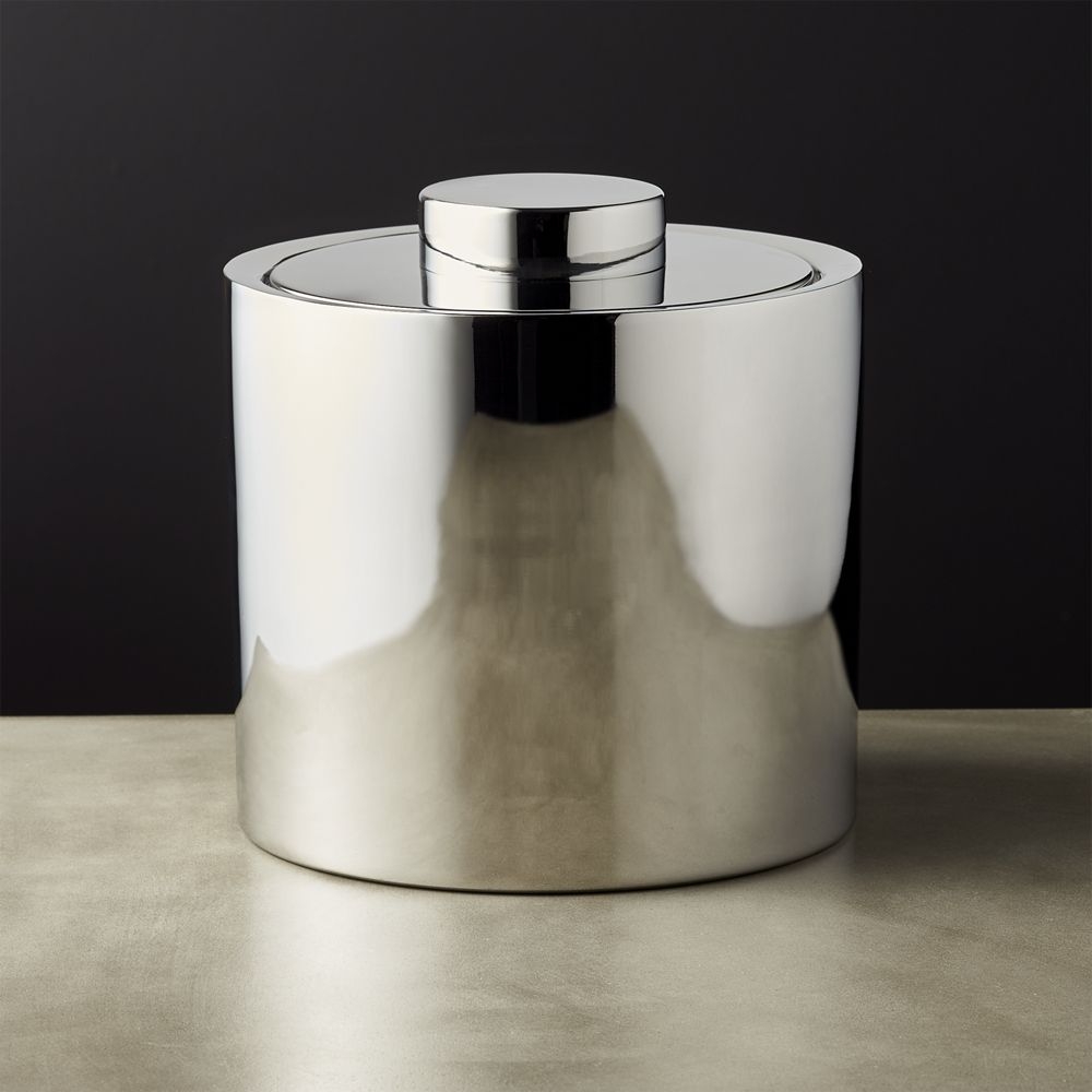 Column Stainless Steel Ice Bucket with Lid - Image 0