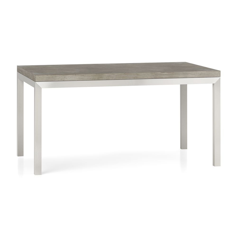 Parsons Concrete Top/ Stainless Steel Base 60x36 Dining Table - Image 0