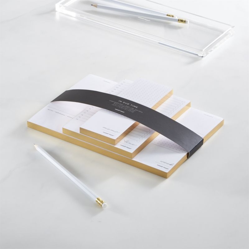 Russel + Hazel In Due Time Gold Notepad Set - Image 1