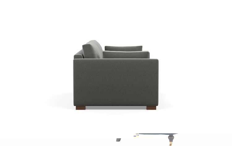 Rose by The Everygirl Sofa with Sapphire Fabric and Matte Black with Brass Caster legs - Image 1