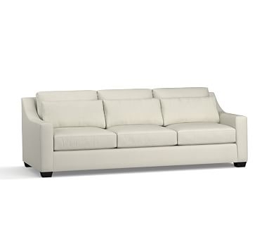 York Slope Arm Upholstered Deep Seat Grand Sofa 95" 3-Seater, Down Blend Wrapped Cushions, Premium Performance Basketweave Pebble - Image 2