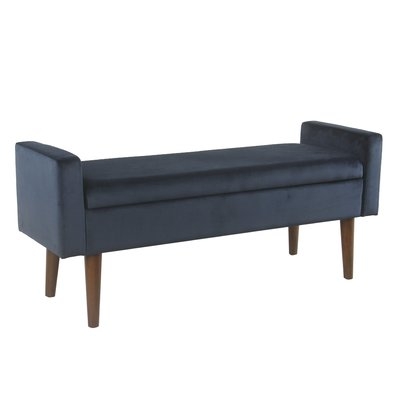 Mosier Upholstered Storage Bench, Dark Navy - Image 0