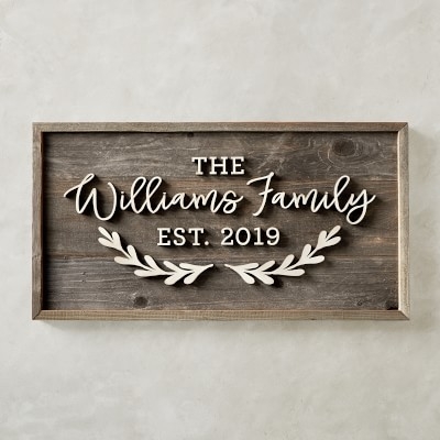Personalized Family Name Sign, Large - Image 0