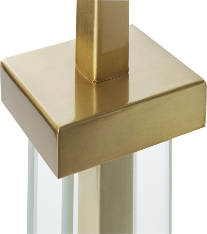 Panes Glass and Brass Table Lamp - Image 5