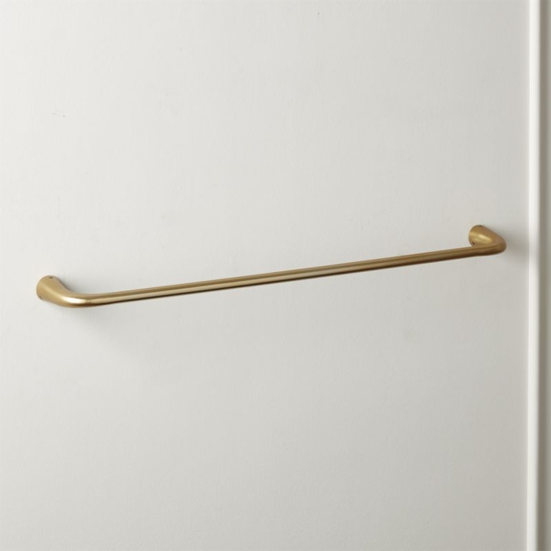 Pyra Brushed Brass Towel Bar 30" - Image 5