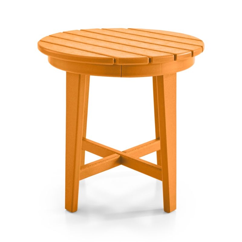 Vista II Tangerine Adirondack Outdoor Side Table by POLYWOOD® - Image 2