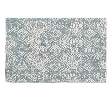 Zahara Synthetic Rug, Blue, 2.5 x 9' - Image 0