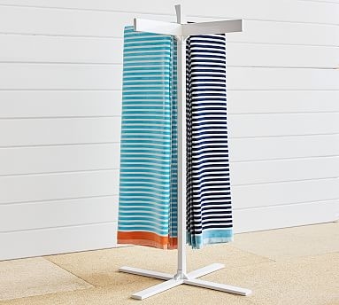 Malibu Pool Storage White Towel Stand - Image 0