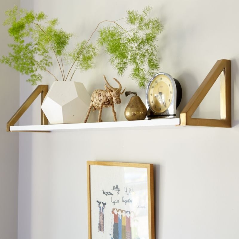 White and Gold Wall Shelf - Image 4