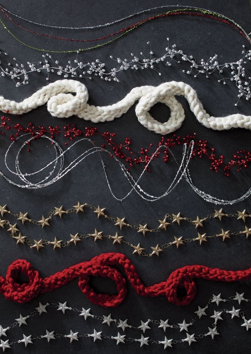 Triple Strand Silver Glitter Garland - Image 2