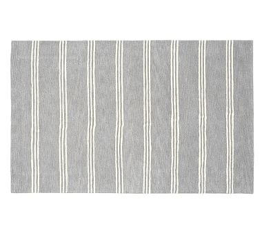 Blake Stripe Rug, 8x10', Gray - Image 0