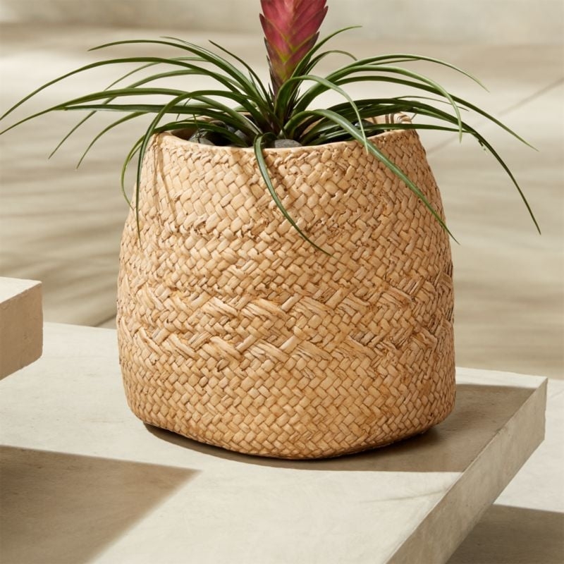 Cement Basket Small Planter - Image 0