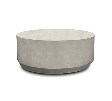 Temple Concrete Coffee Table, Light - Image 0