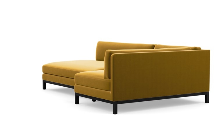 Jasper Chaise Sectional with Citrine Fabric and Matte Black legs - Image 4