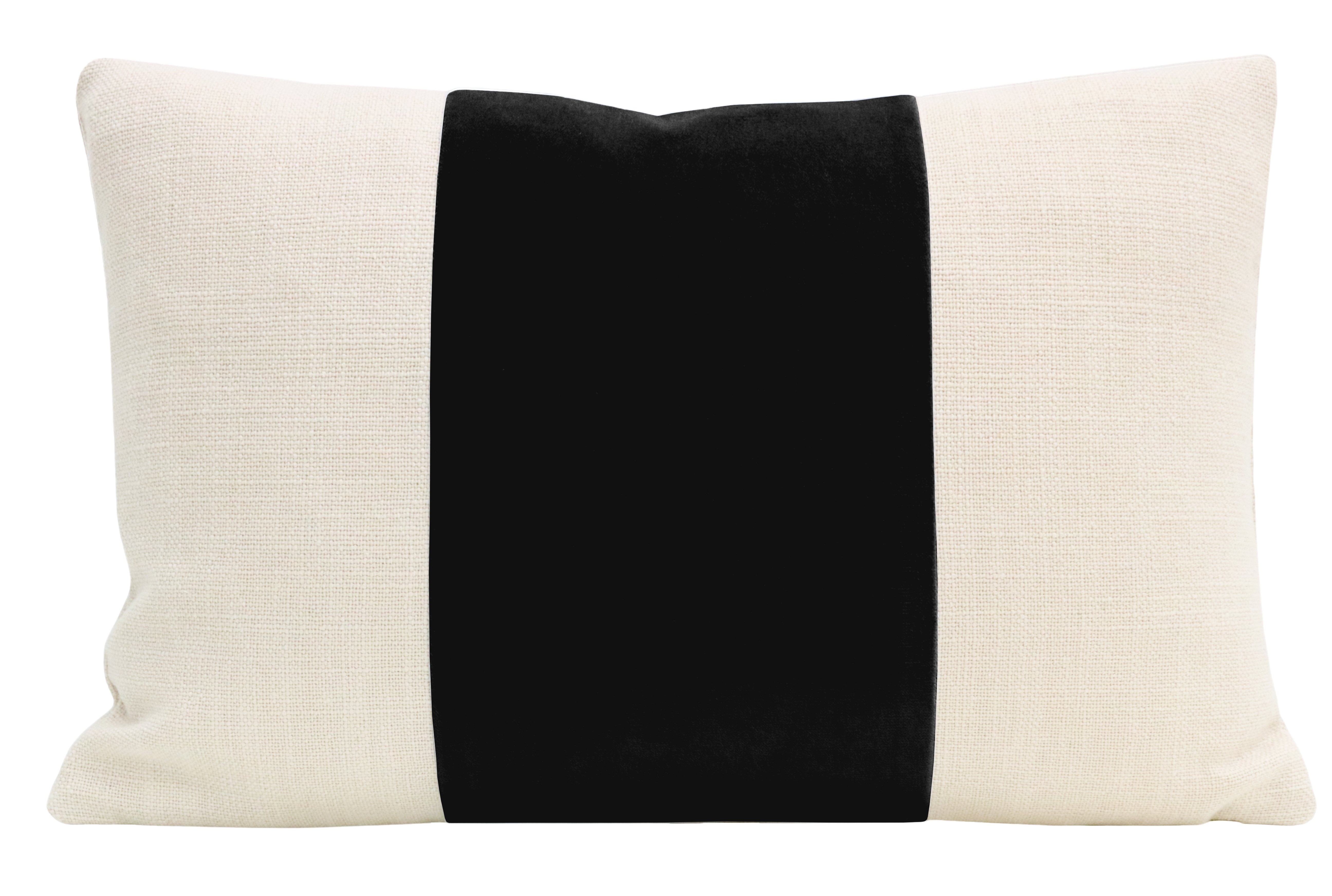 Discontinued The Little Lumbar :: PANEL Classic Velvet // Ebony - 12" X 18" PILLOW COVER - Image 0