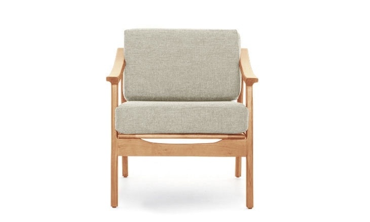 Green Bradshaw Mid Century Modern Chair - Nova Olive - Cherry - Image 1