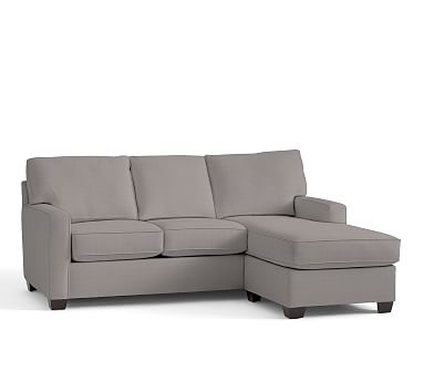 Buchanan Square Arm Upholstered Sofa with Chaise Sectional, Polyester Wrapped Cushions, Performance Twill Metal Gray - Image 2