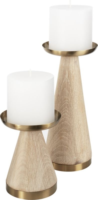 Bond Large Wood Pillar Candle Holder - Image 4