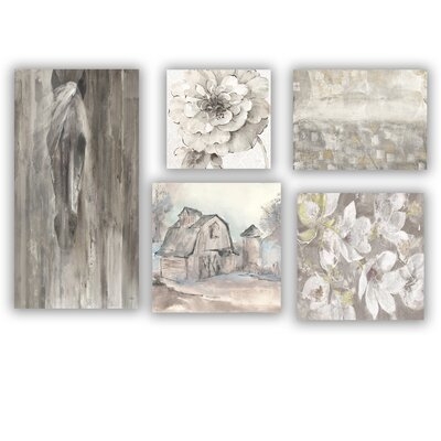 Designart 'Farmhouse Collection ' Traditional Wall Art set of 5 pieces - Image 0