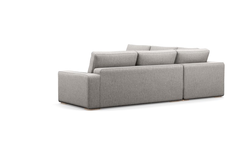 Ainsley Corner Sectional with Brown Earth Fabric, double down cushions, and Natural Oak legs - Image 4