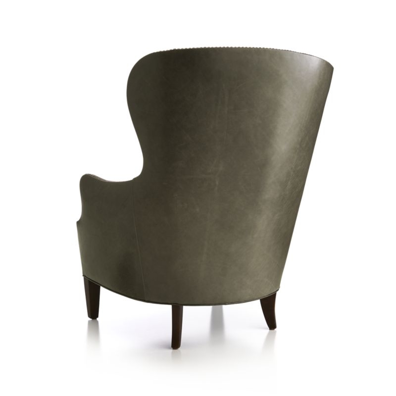 Brielle Nailhead Leather Wingback Chair - Image 7