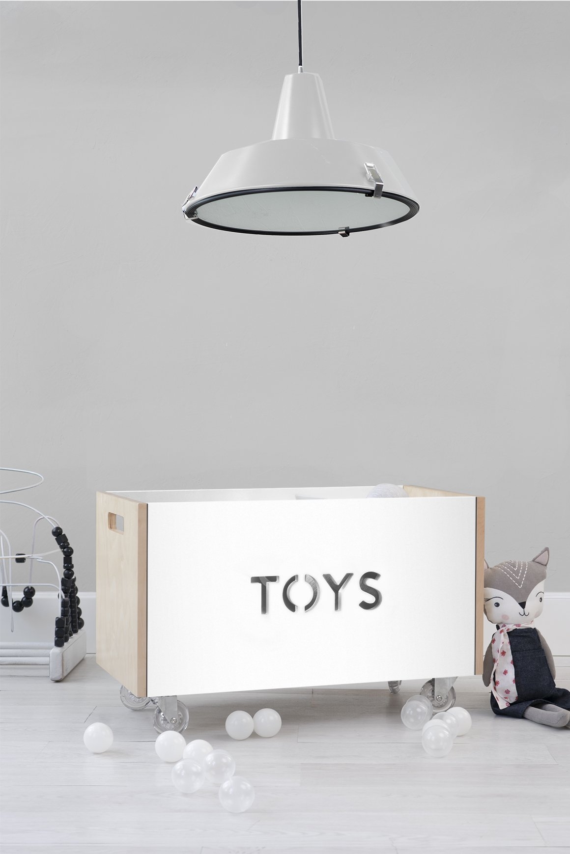 Nico & Yeye Tom Modern White Kids Toy Box Storage Chest- Birch - Image 2